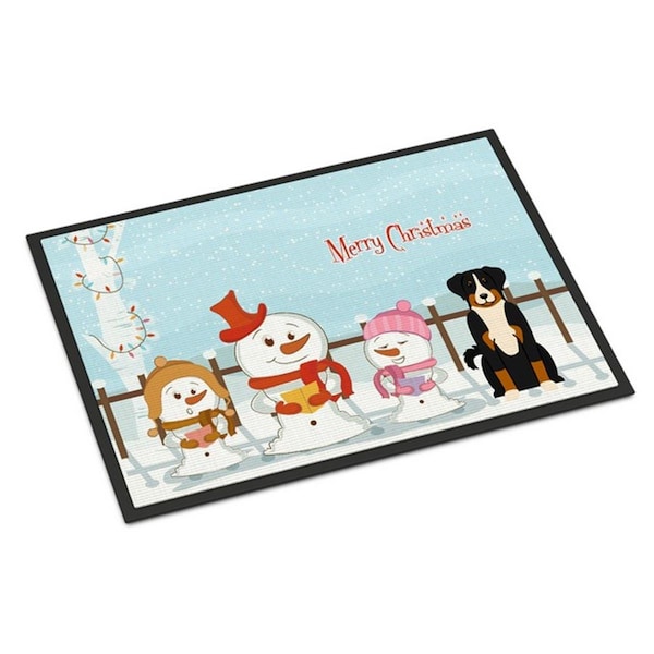 Carolines Treasures Merry Christmas Carolers Appenzeller Sennenhund Indoor or Outdoor Mat, 18 x 0.25 x 27 in. BB2374MAT - main